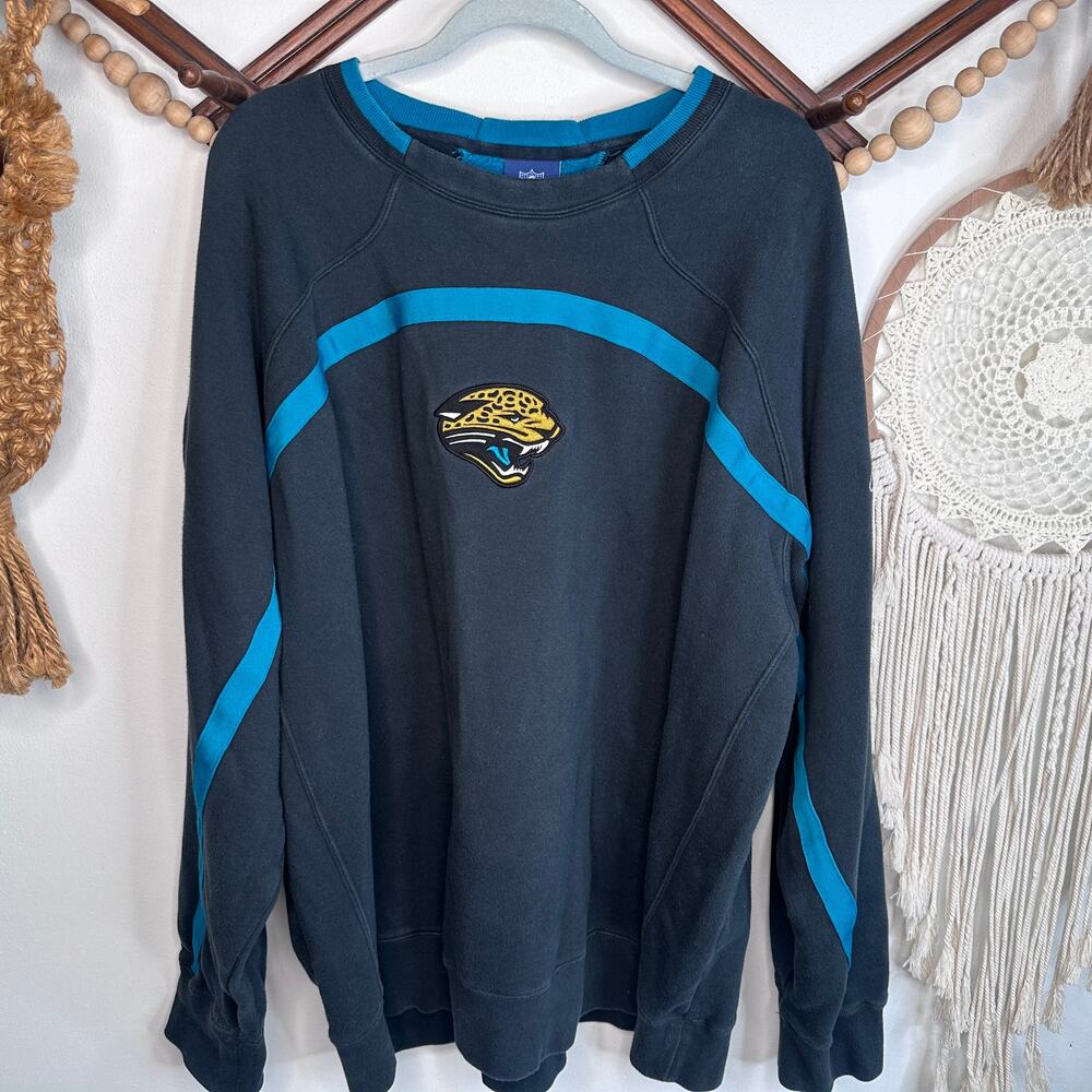 Vintage Reebok NFL Jacksonville Jags Jaguars Pullover Crewneck Sweatshirt